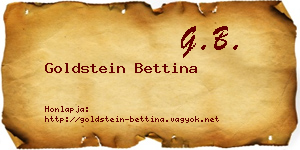 Goldstein Bettina névjegykártya